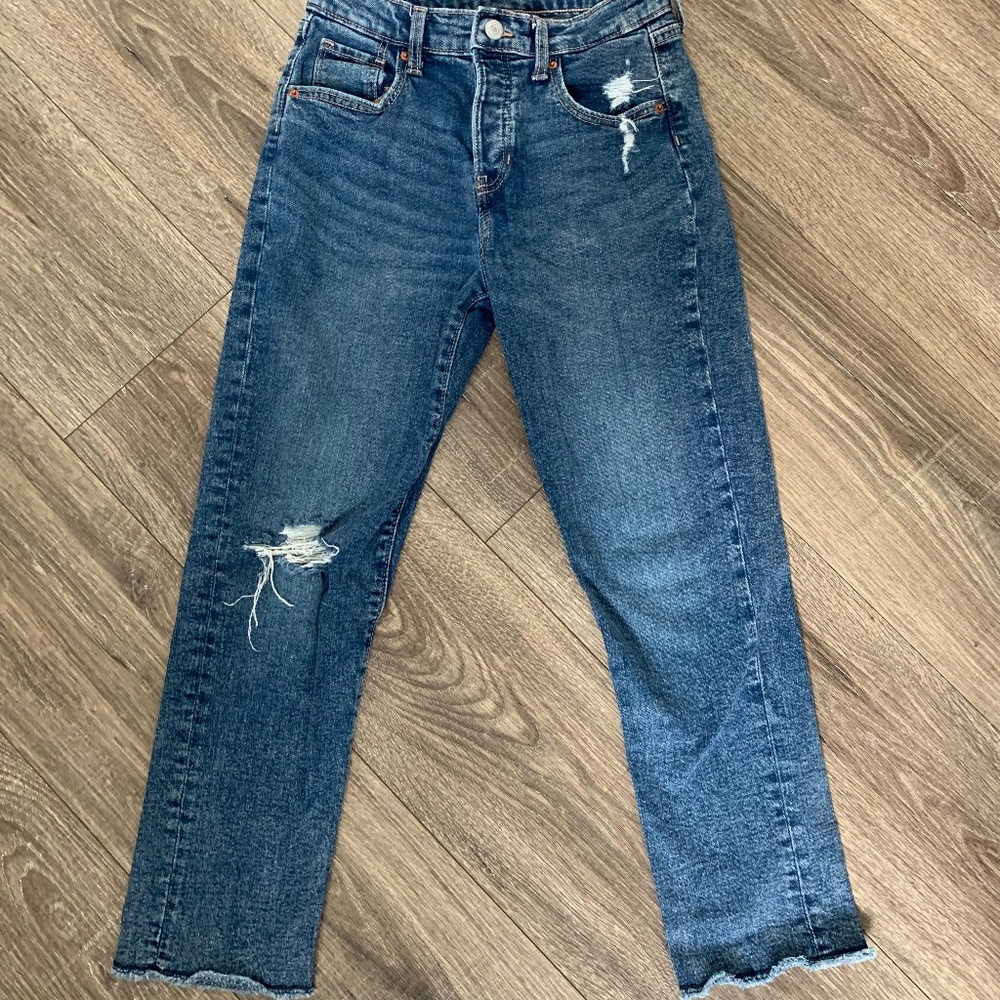 Old Navy Distressed  O.G. Straight Jeans Girls Sz. 12